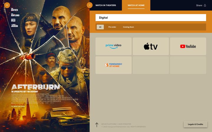 Екранна снимка на afterburn.movie