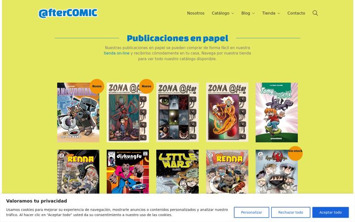 Captura de pantalla de aftercomic.net