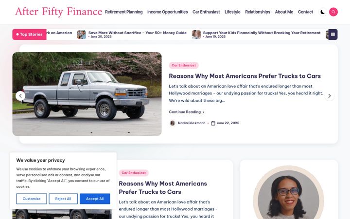 Captura de pantalla de afterfiftyfinance.com