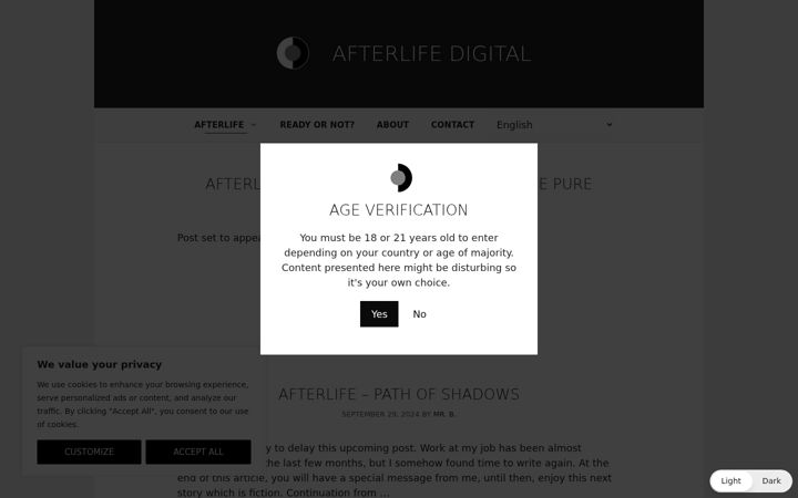 Captura de pantalla de afterlife-digital.com