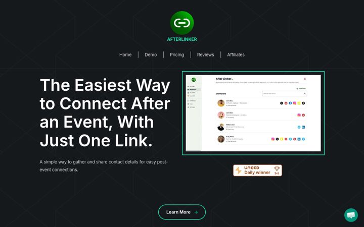 Screenshot of afterlinker.com