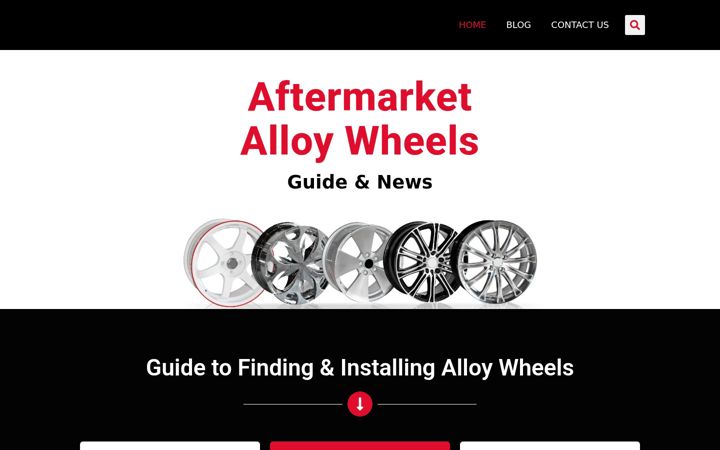 Ekrānuzņēmums no aftermarketalloywheels.com