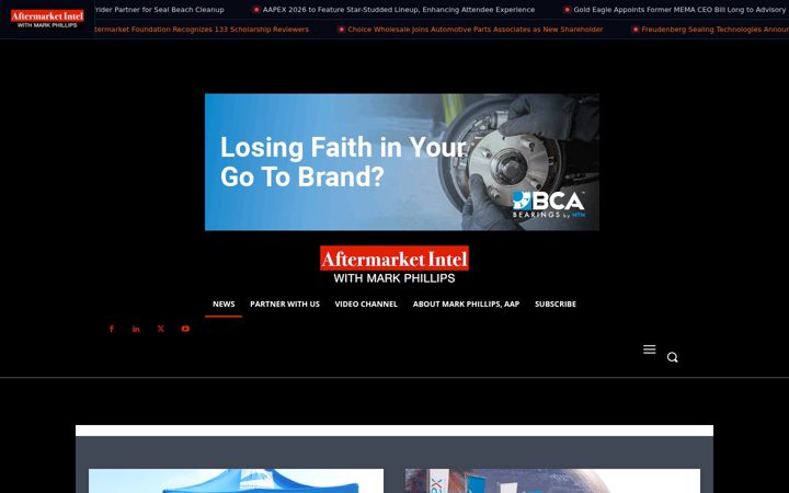 Screenshot of aftermarketintel.com
