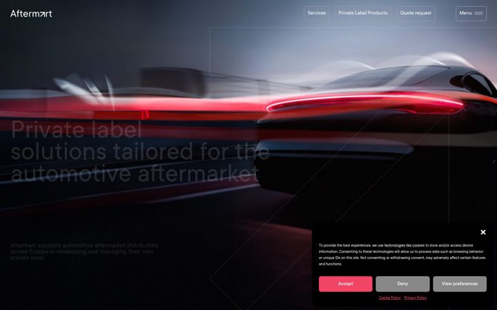Snímek obrazovky aftermart.net