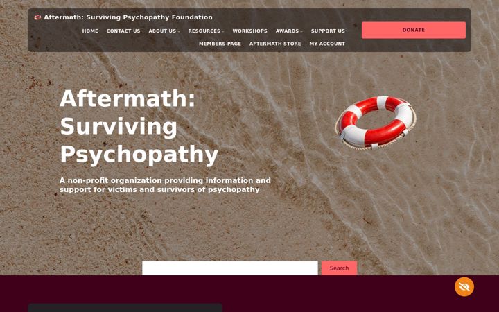 Ekrānuzņēmums no aftermath-surviving-psychopathy.org