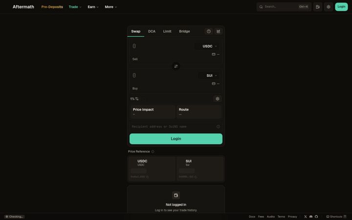 Screenshot of aftermath.finance