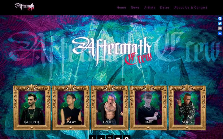 Screenshot of aftermathcrew.de