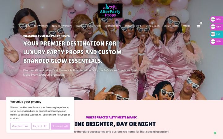 Screenshot of afterpartyprops.com