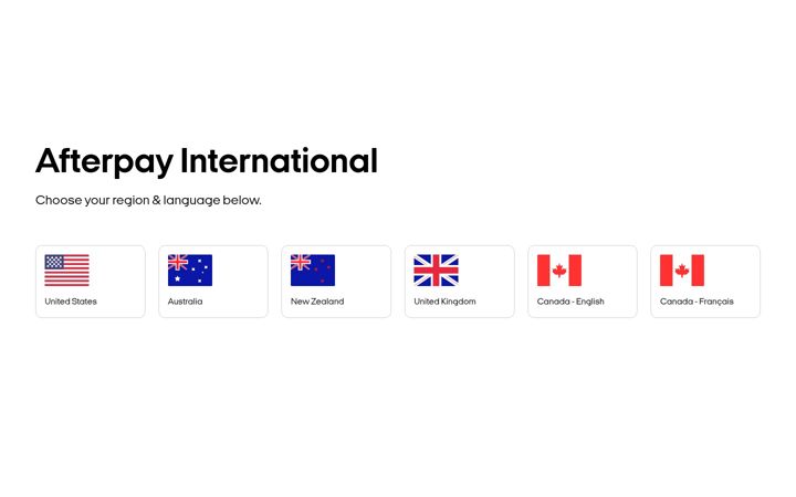 Screenshot von afterpay.com