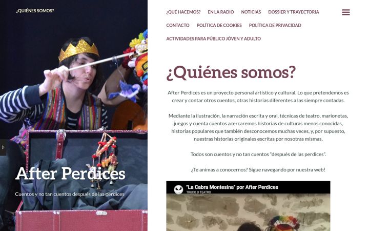Captura de ecrã de afterperdices.com
