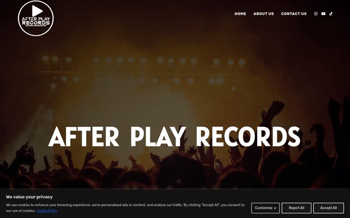 Screenshot of afterplayrecords.com