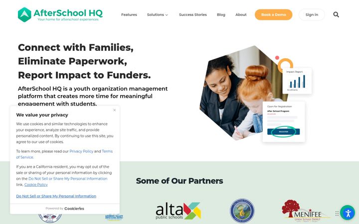Screenshot of afterschoolhq.com