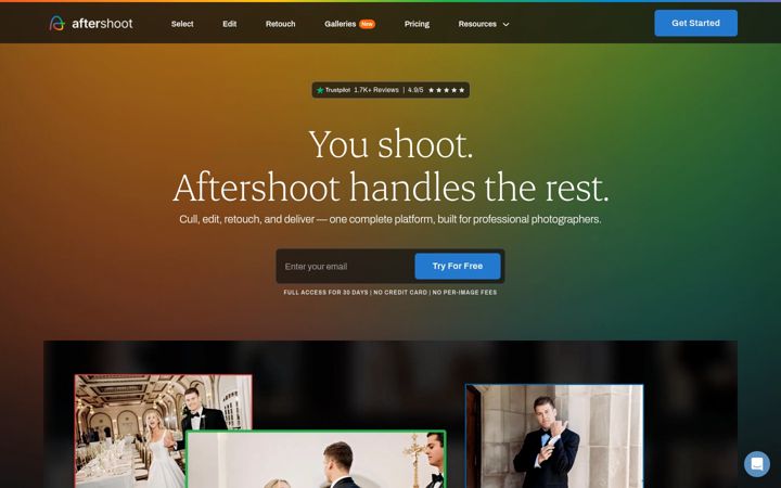 Screenshot of aftershoot.com