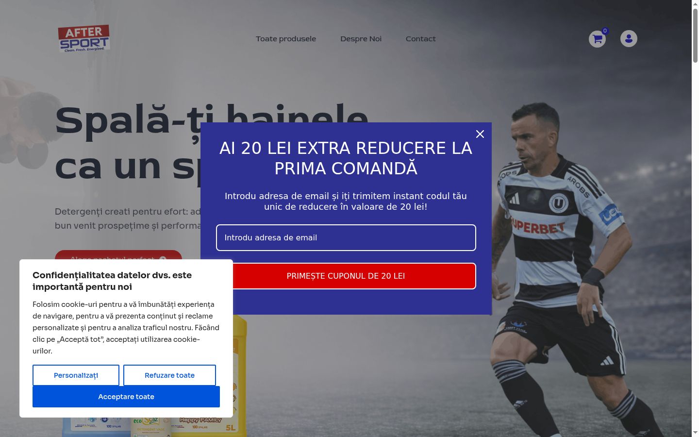 Screenshot tal-banner tal-kunsens muri qabel kwalunkwe interazzjoni
