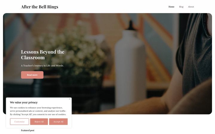 Screenshot of afterthebellrings.com