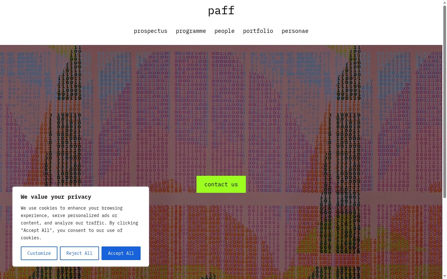 Captura de pantalla del banner de consentimiento mostrado antes de cualquier interacción
