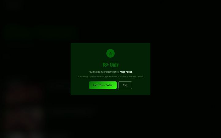Screenshot of aftervelvet.com