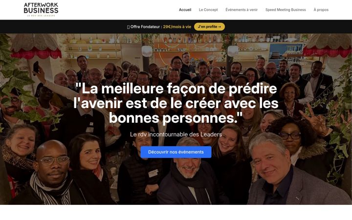 Screenshot of afterwork-business.fr