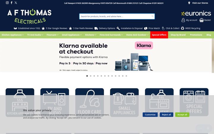 Screenshot of afthomas.co.uk