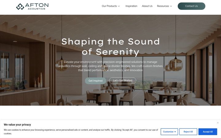 Zrzut ekranu aftonacoustics.com