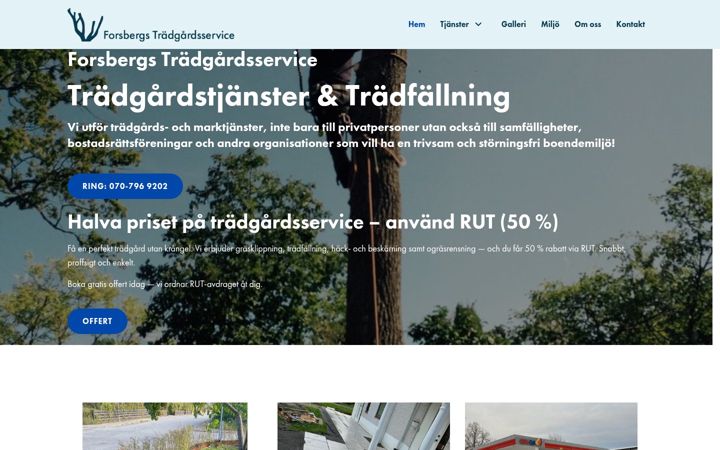 Zrzut ekranu aftradgardsservice.se