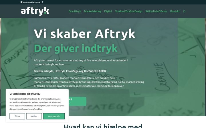 Screenshot of aftrykindtryk.dk