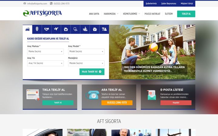 Screenshot of aftsigorta.com