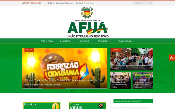 Screenshot of afua.pa.gov.br