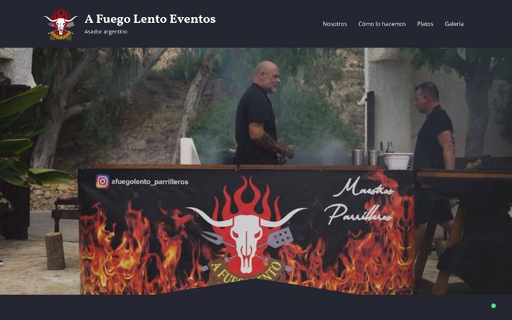 Екранна снимка на afuegolentoeventos.es