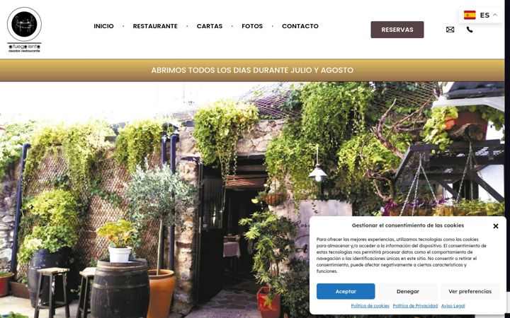 Screenshot of afuegolentohervas.com