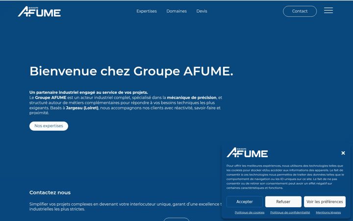 Ekraanipilt saidist afume.fr