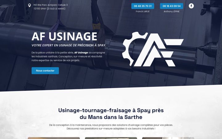 Screenshot of afusinage.fr