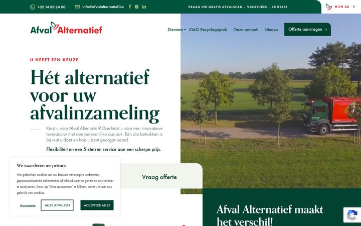 Screenshot of afvalalternatief.be