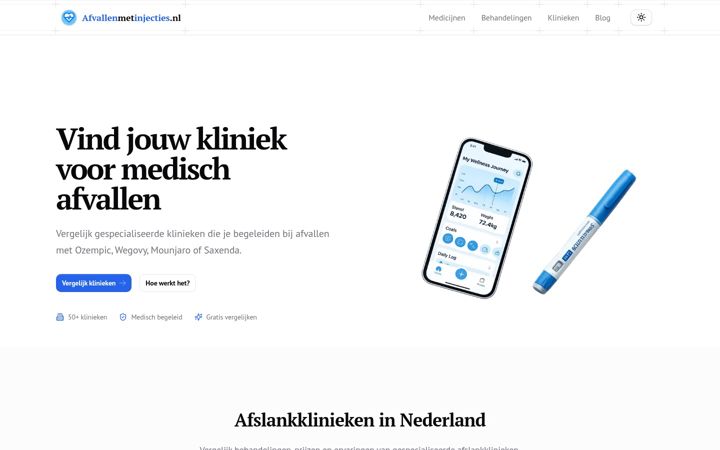 Screenshot of afvallenmetinjecties.nl