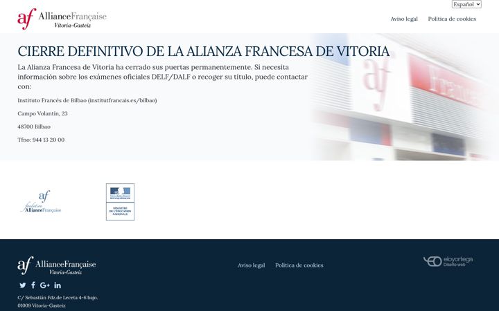 Екранна снимка на afvitoria-gasteiz.org