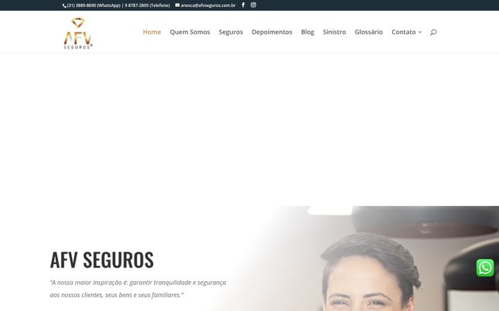Екранна снимка на afvseguros.com.br