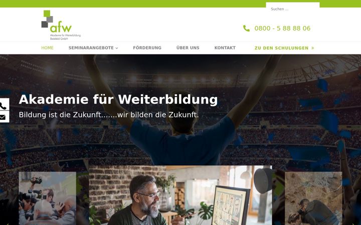 Screenshot of afw-bielefeld.de