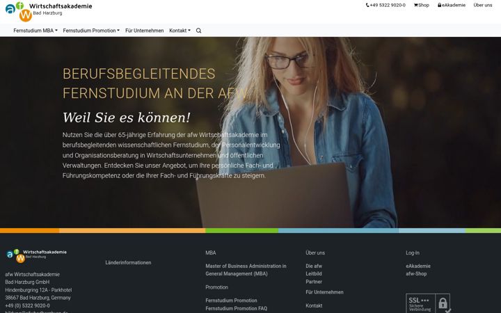 Screenshot of afwbadharzburg.de