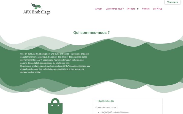 Screenshot of afx-emballage.com