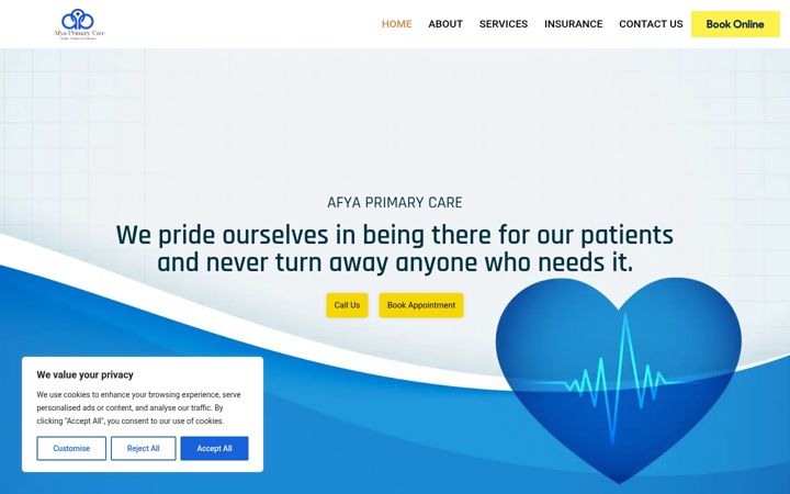 Screenshot of afyapc.com