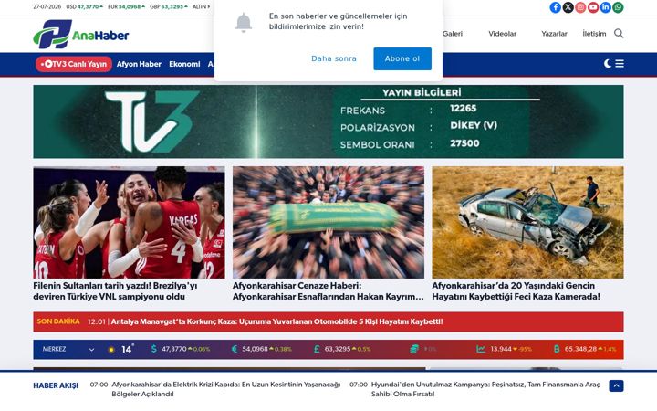 Screenshot of afyonanahaber.com.tr