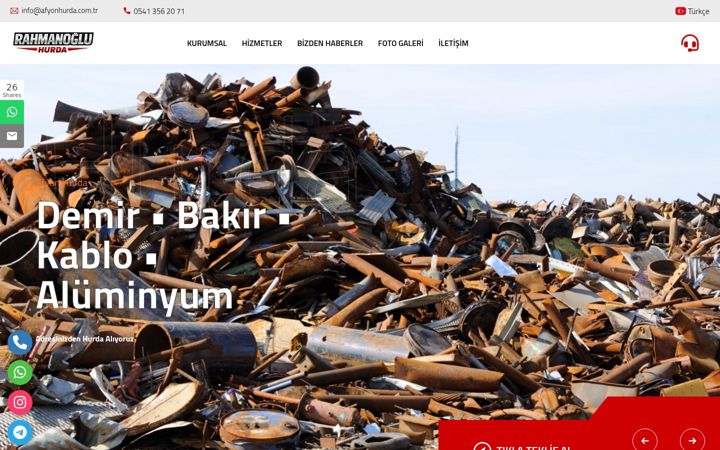 Screenshot of afyonhurda.com.tr