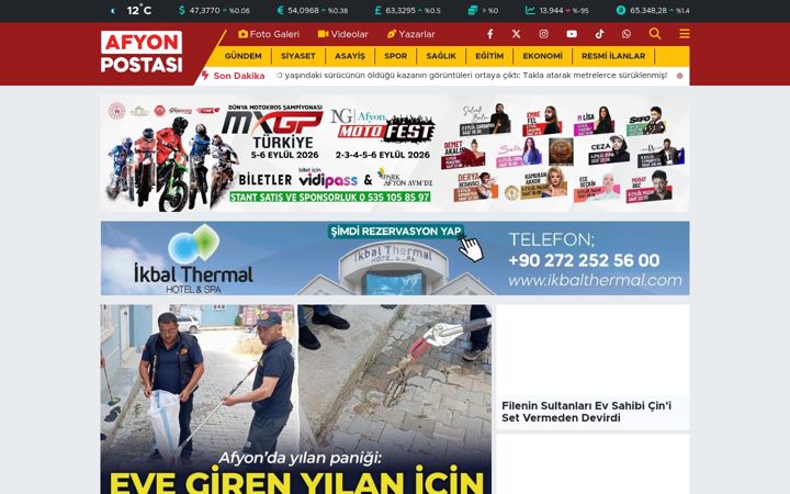 Screenshot of afyonpostasi.com.tr