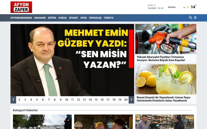 Screenshot of afyonzafer.net