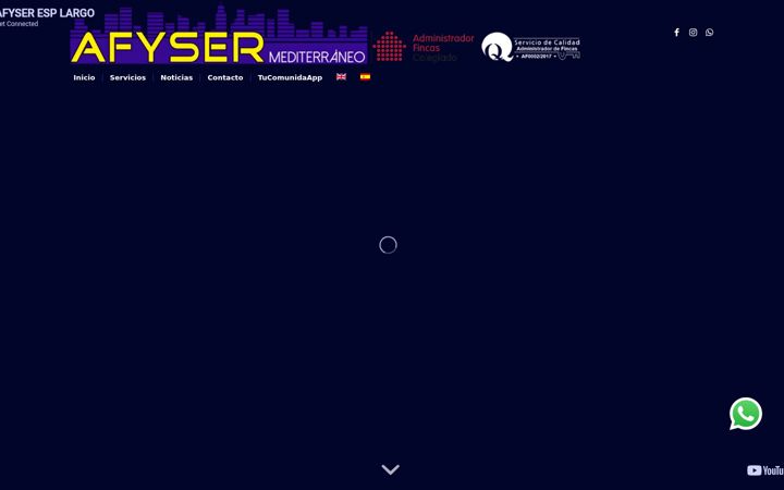 Snímek obrazovky afyser.es