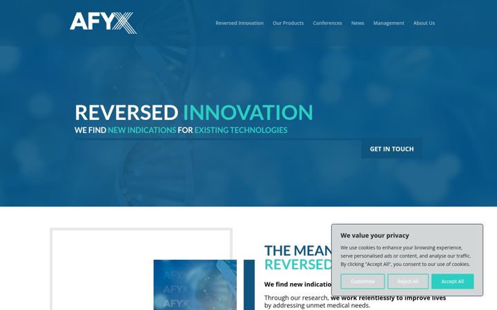 Posnetek zaslona afyxtx.com