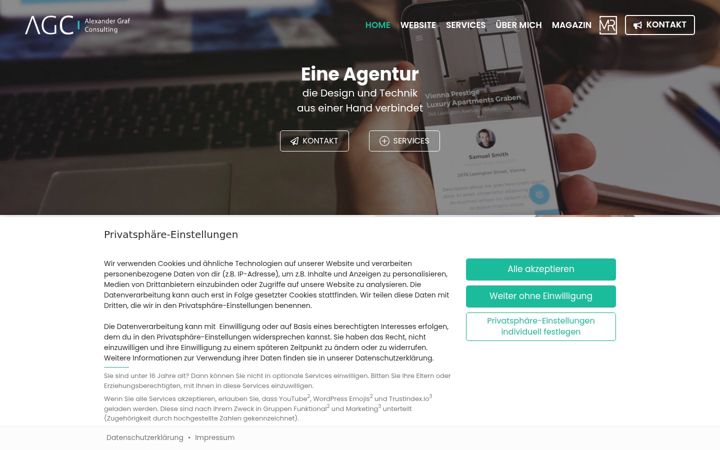 Snimka zaslona za ag-consulting.at