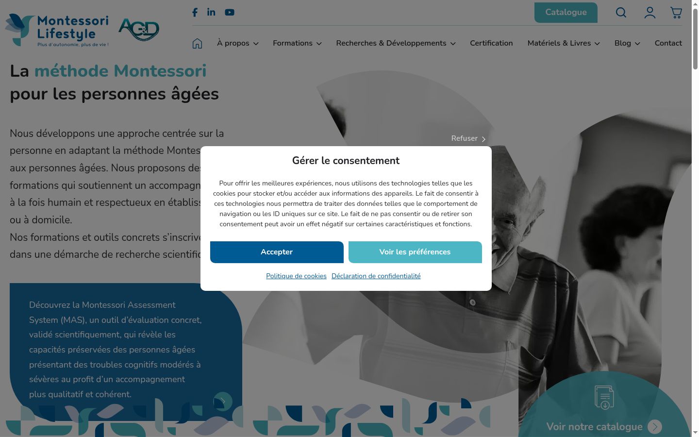 Screenshot des Einwilligungsbanners vor jeglicher Interaktion