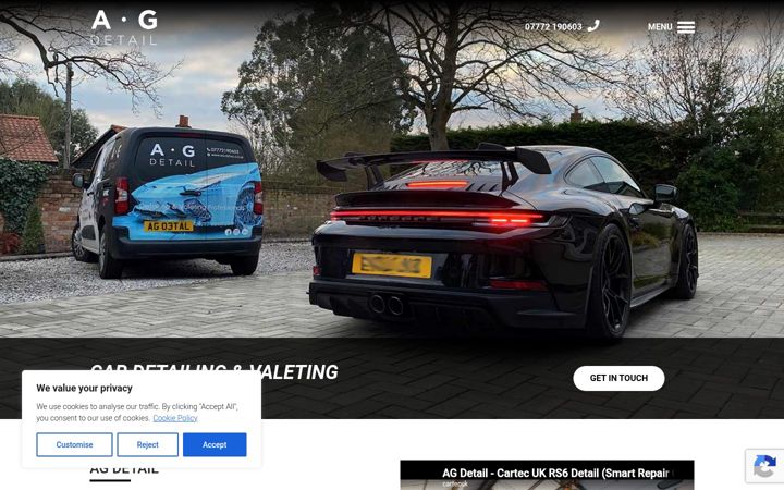 Screenshot of ag-detail.co.uk