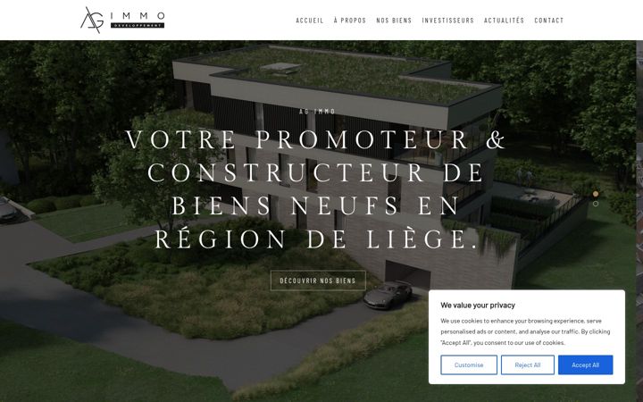 Snimka zaslona za ag-developpement.be